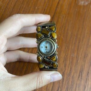 Avon Gold and Yellow Gemstone Watch